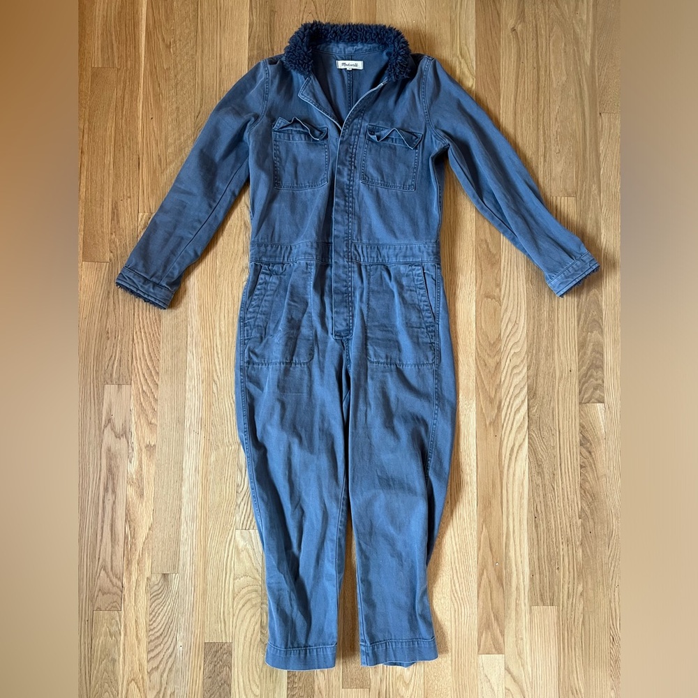 Madewell Sherpa Collar Jumpsuit Coveralls Boilersuit